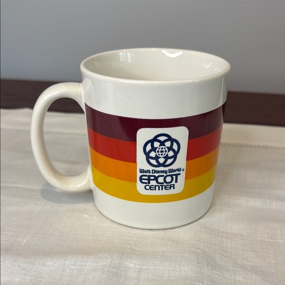 VTG 1982 Walt Disney World Epcot Center Ceramic Coffee Mug Rainbow
Stripe Japan - Picture 1 of 7